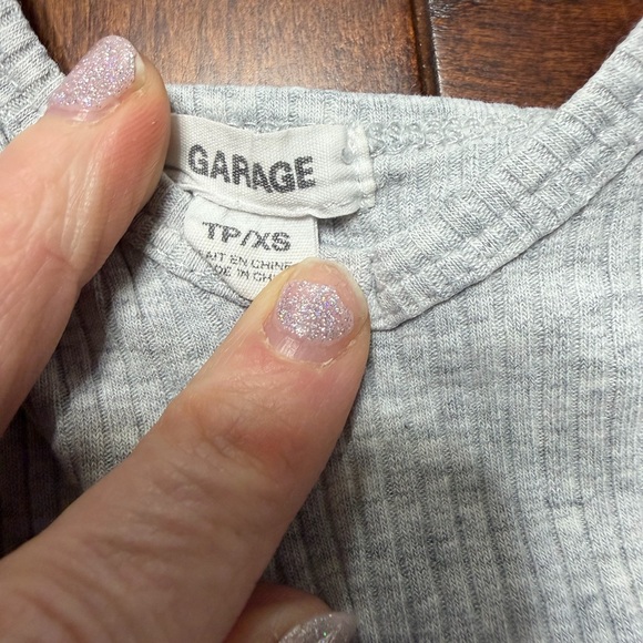 Garage Light Gray Ribbed Tank Top - Picture 2 of 3